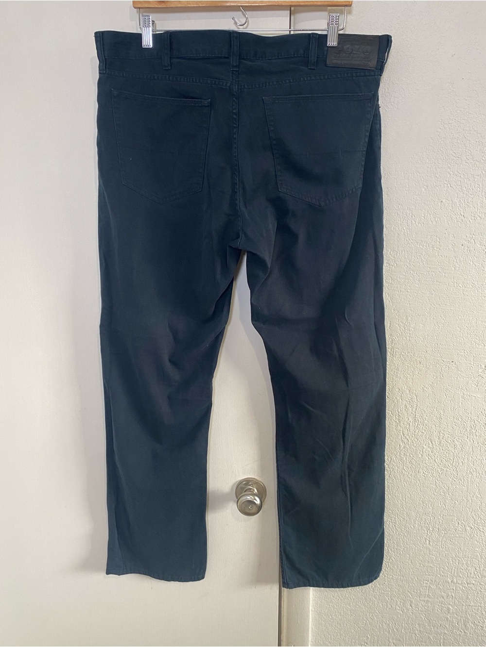 Polo Ralph Lauren Black Chino Pants 38x30 Classic Preppy Casual Mens - Picture 4 of 12